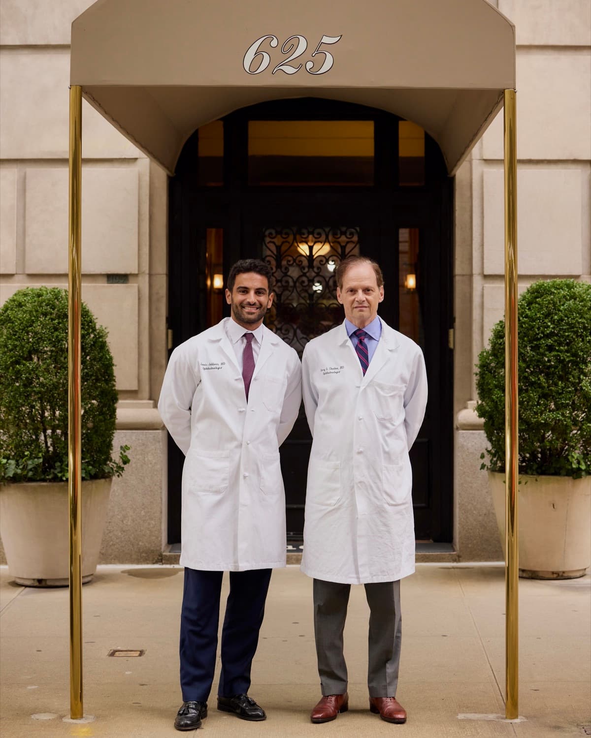 Dr. Samir Jabbour and Dr. Barry Chaiken outside Avenue Ophthalmology, 625 Park Avenue